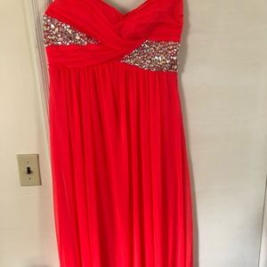 Coral prom dress